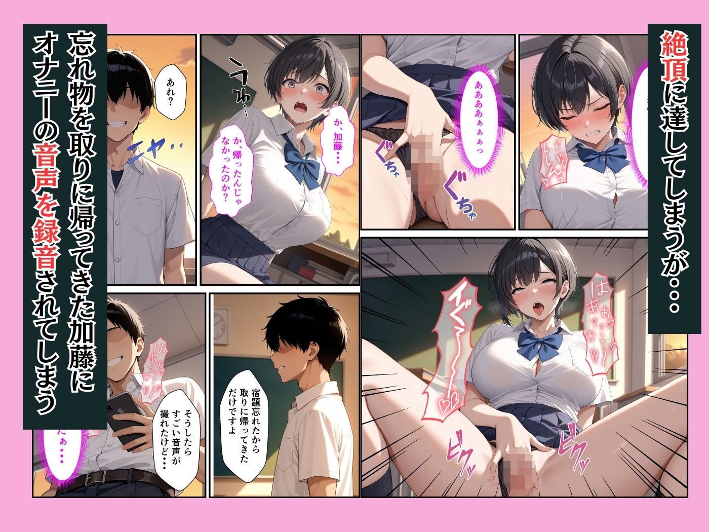 ボーイッシュ生徒会長の弱みを握って強●セックスしたらメス堕ちした話 画像3