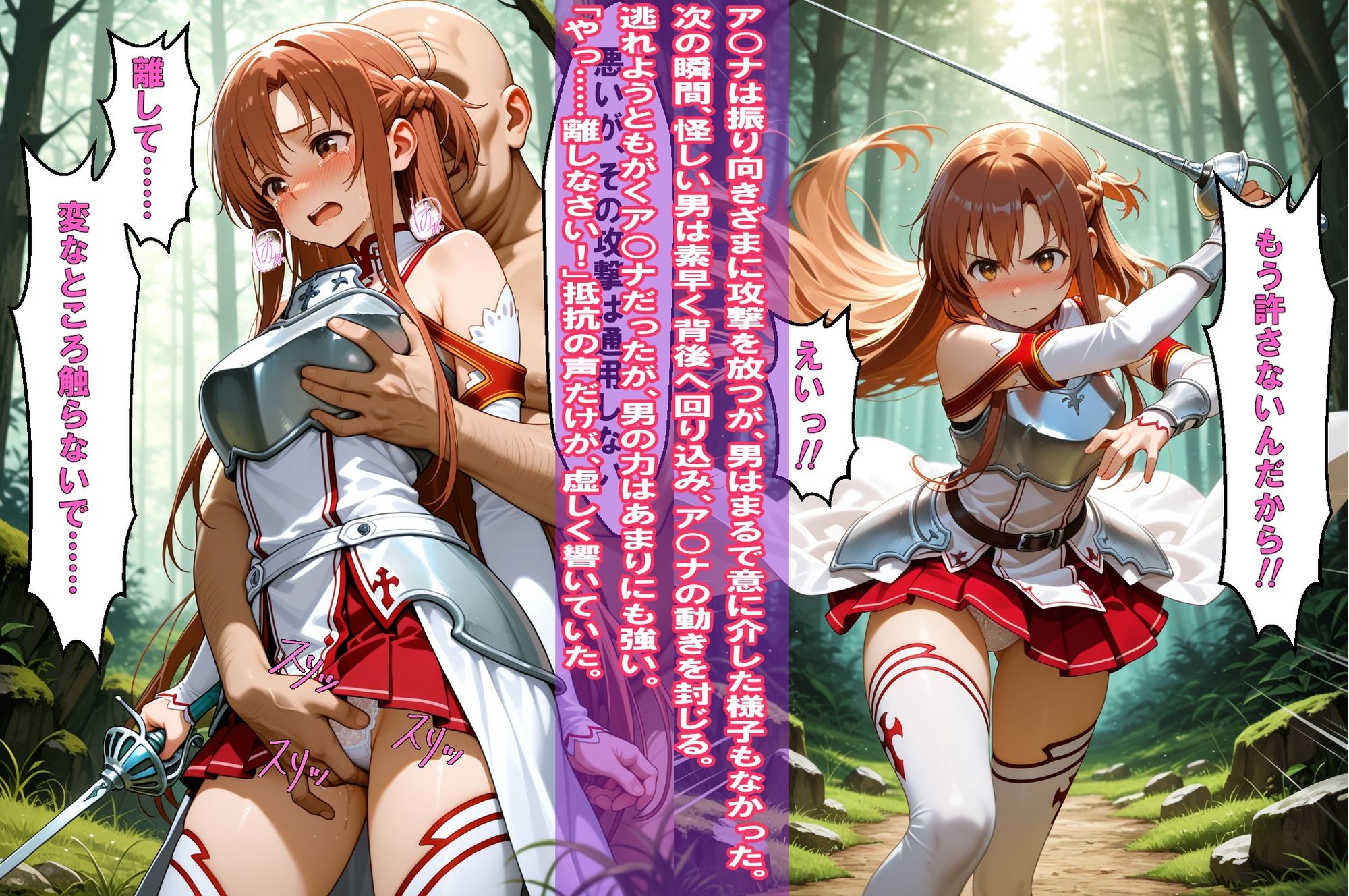 『狙われた女剣士、羞恥監禁』（ア○ナ）＆『ARアイドル悪質プレイヤーの餌食』（ユナ）2冊セット、動画12本セット、【静止画4K、動画2Kサイズ】 画像3