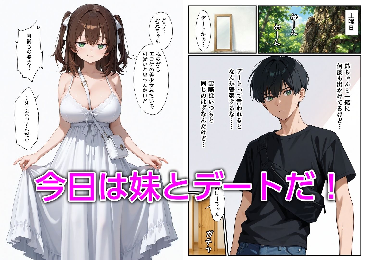 妹と恋人ごっこ 交尾ごっこ3 〜デート&野外エッチ編〜 画像1