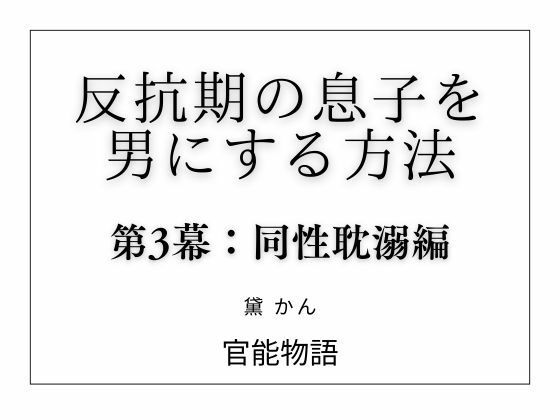 反抗期の息子を男にする方法 第3幕:同性耽溺編のタイトル画像