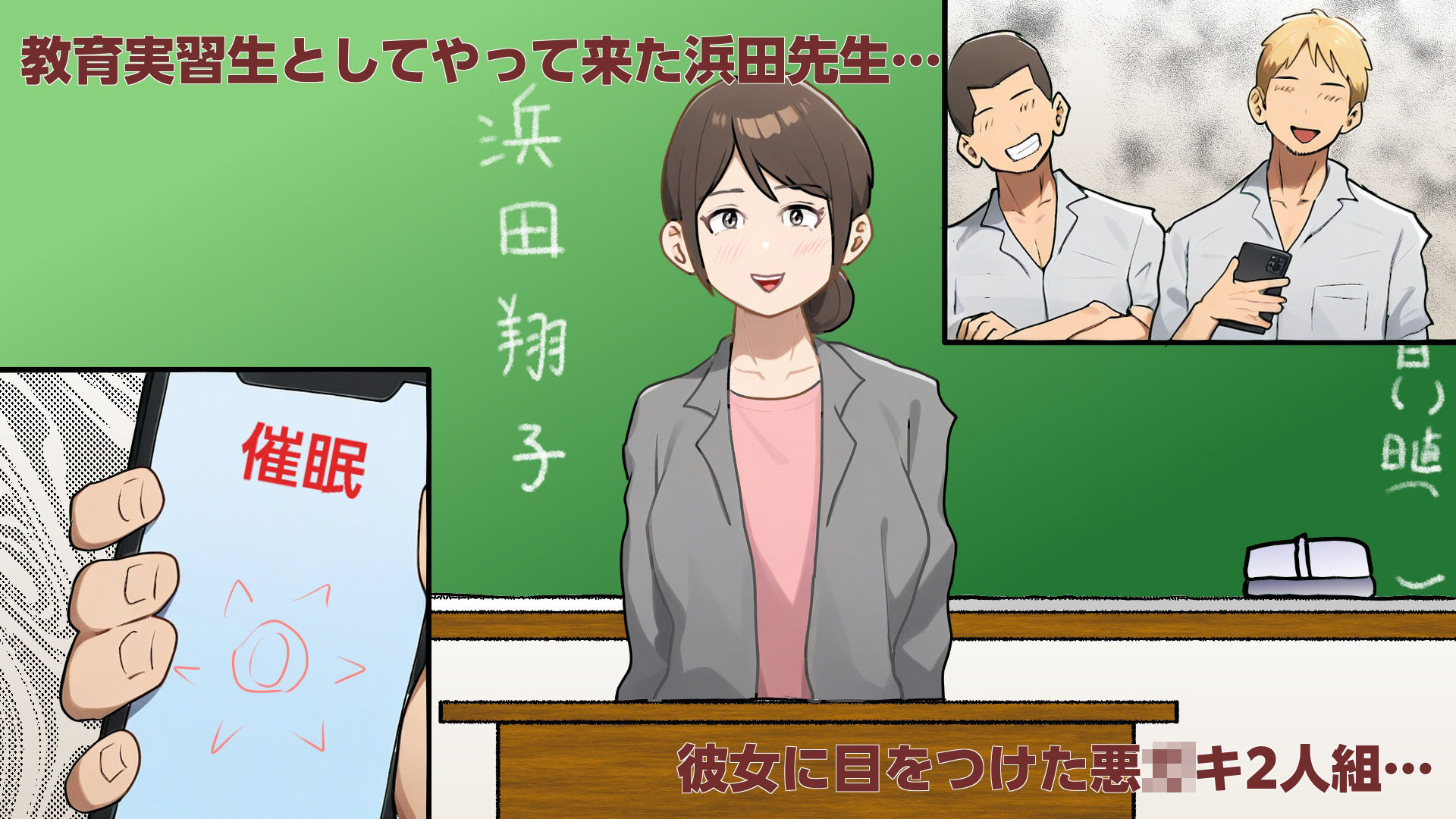 サンプル-教育実習生JDを催○アプリで肉オナホ化 - サンプル画像