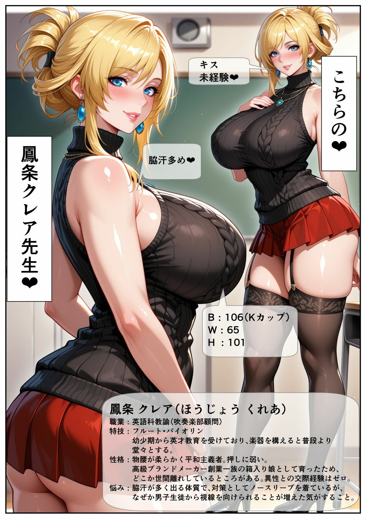 極上エロボディ先生を催●アプリで常識改変して自分専用のオナホにする話〜鳳条クレア先生編〜 画像3