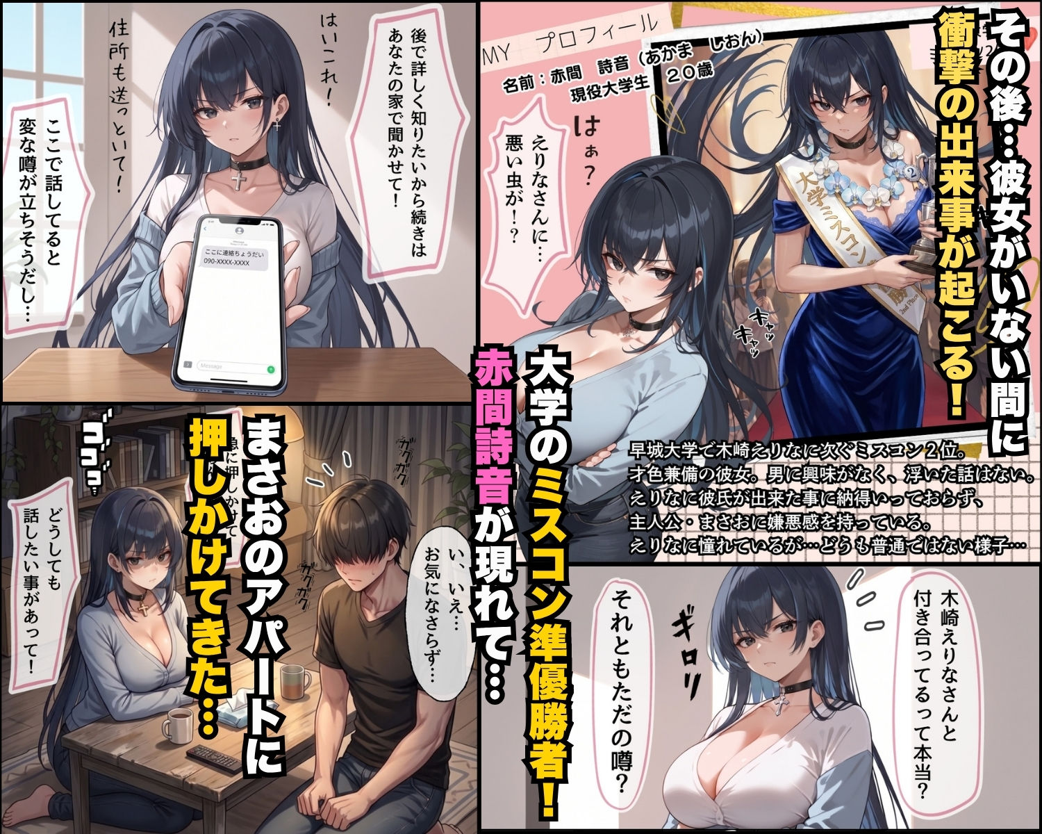 【無料エロ漫画】d_771445 ヘタレの僕が大学ミスコン1位をお持ち帰りしたらセックス耐久させられた話。part2(くりきんとん)