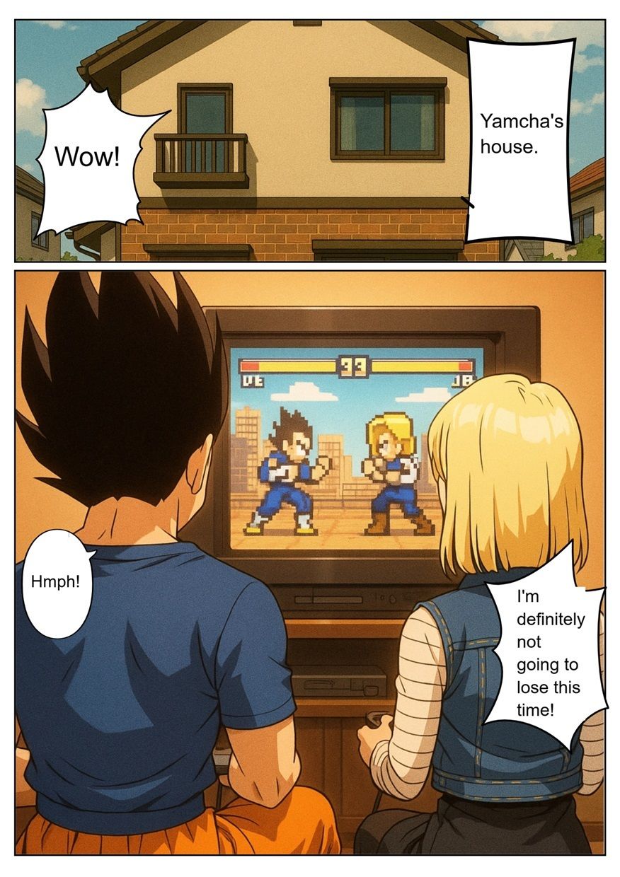［English］Android 18 is seduced by a Saiyan during a brief time alone with him while drinking. While Krillin is asleep， she continues to have sex with the Saiyan until morning... 画像1