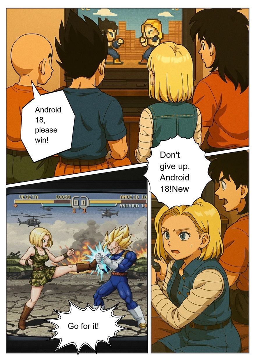 ［English］Android 18 is seduced by a Saiyan during a brief time alone with him while drinking. While Krillin is asleep， she continues to have sex with the Saiyan until morning... 画像2