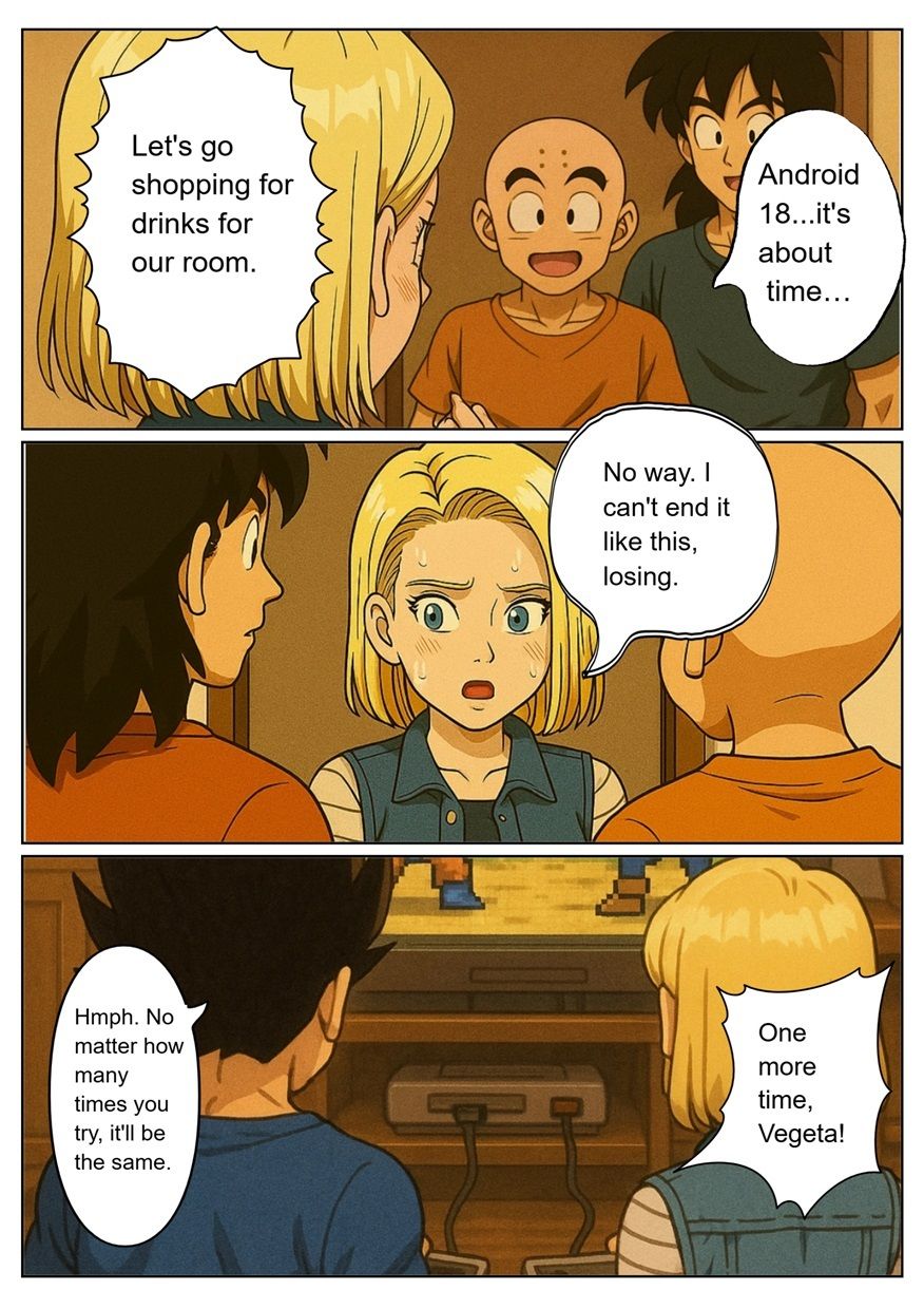 ［English］Android 18 is seduced by a Saiyan during a brief time alone with him while drinking. While Krillin is asleep， she continues to have sex with the Saiyan until morning... 画像4