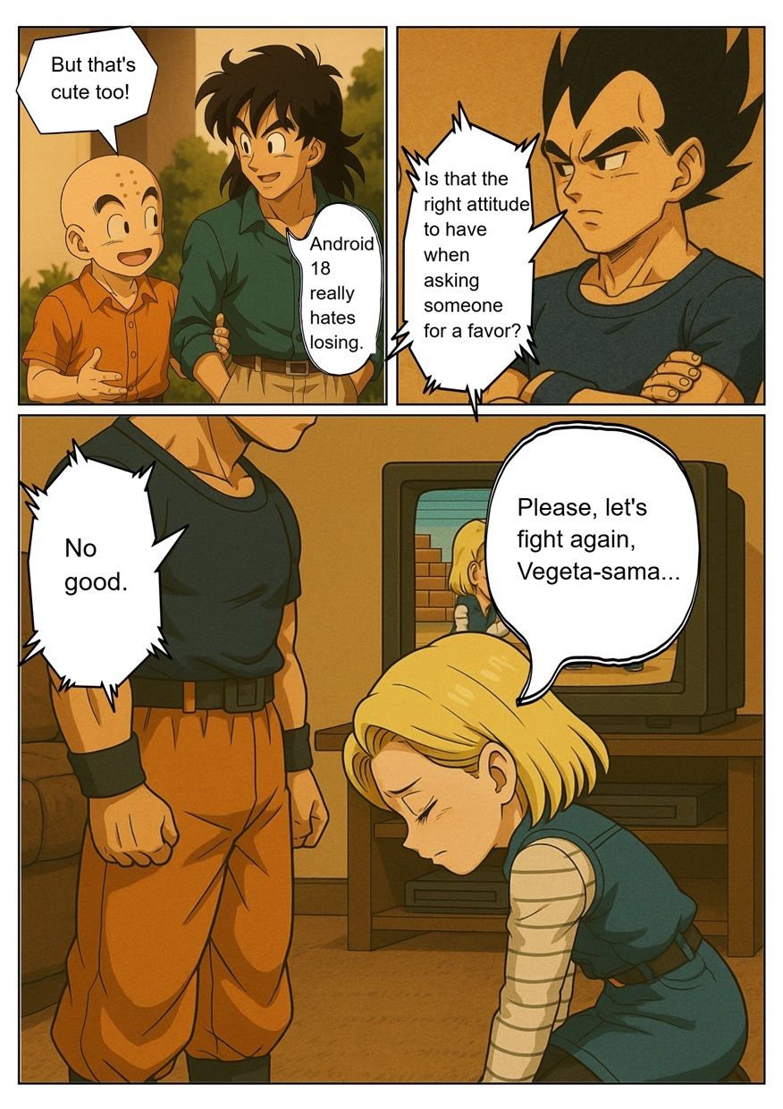 ［English］Android 18 is seduced by a Saiyan during a brief time alone with him while drinking. While Krillin is asleep， she continues to have sex with the Saiyan until morning... 画像5