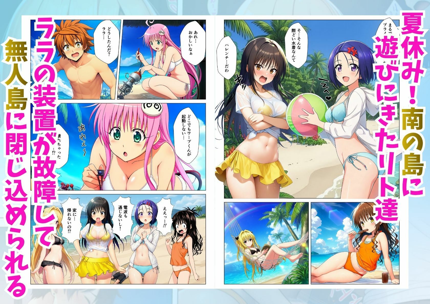 無人島でとらぶるハーレム！リトとヒロイン達のハレンチなサバイバル生活 画像1