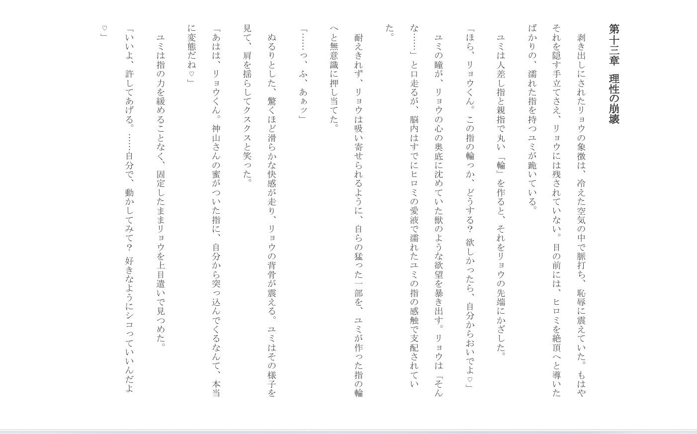 聖域の崩壊（寝取られ小説＋音声朗読）