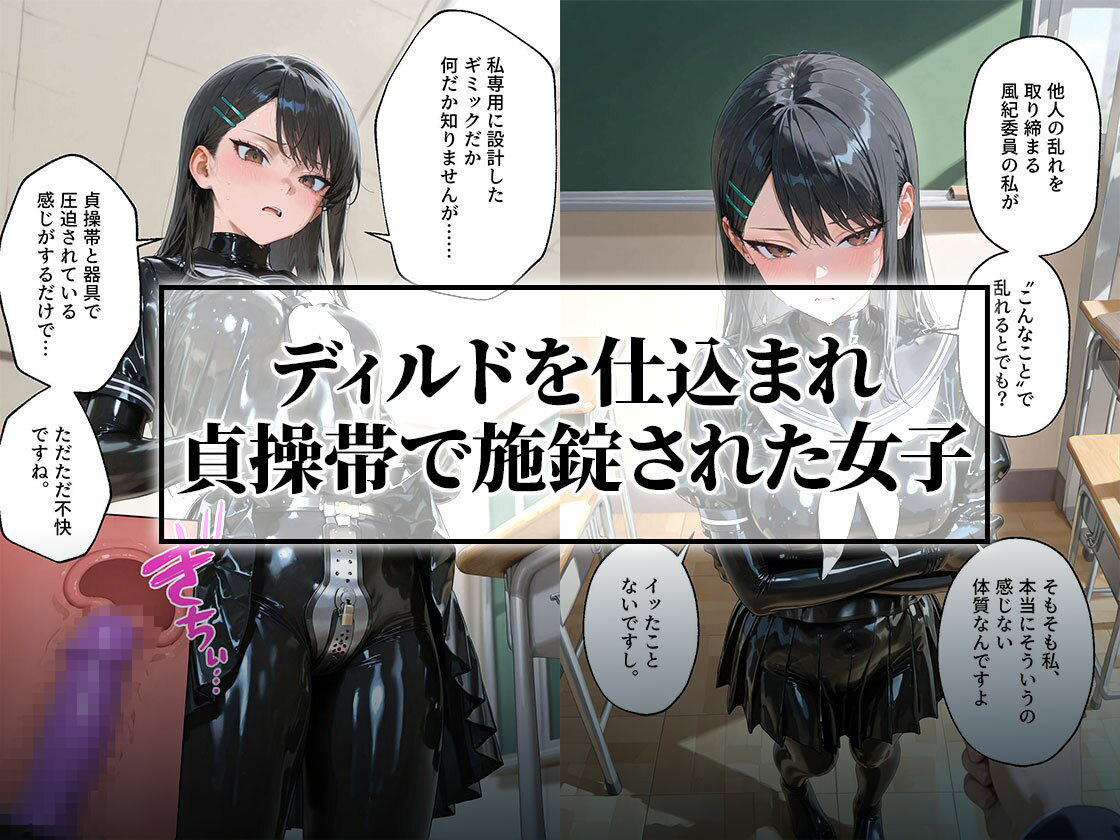 【貞操帯×未開発陥落】逃げ場のない絶頂漬けに思考がとろける風紀委員 画像1