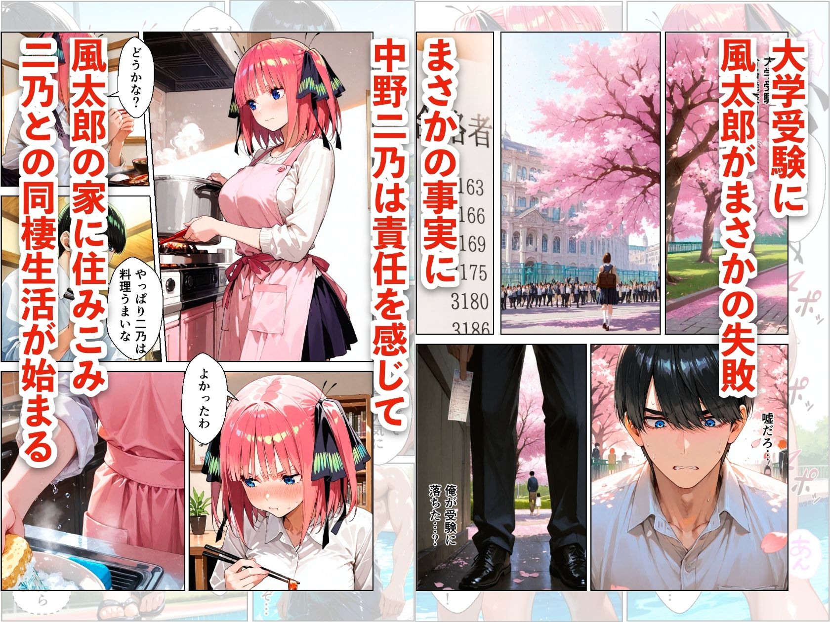 中野二乃とプールでイチャラブデート 中出しHをした話 画像1
