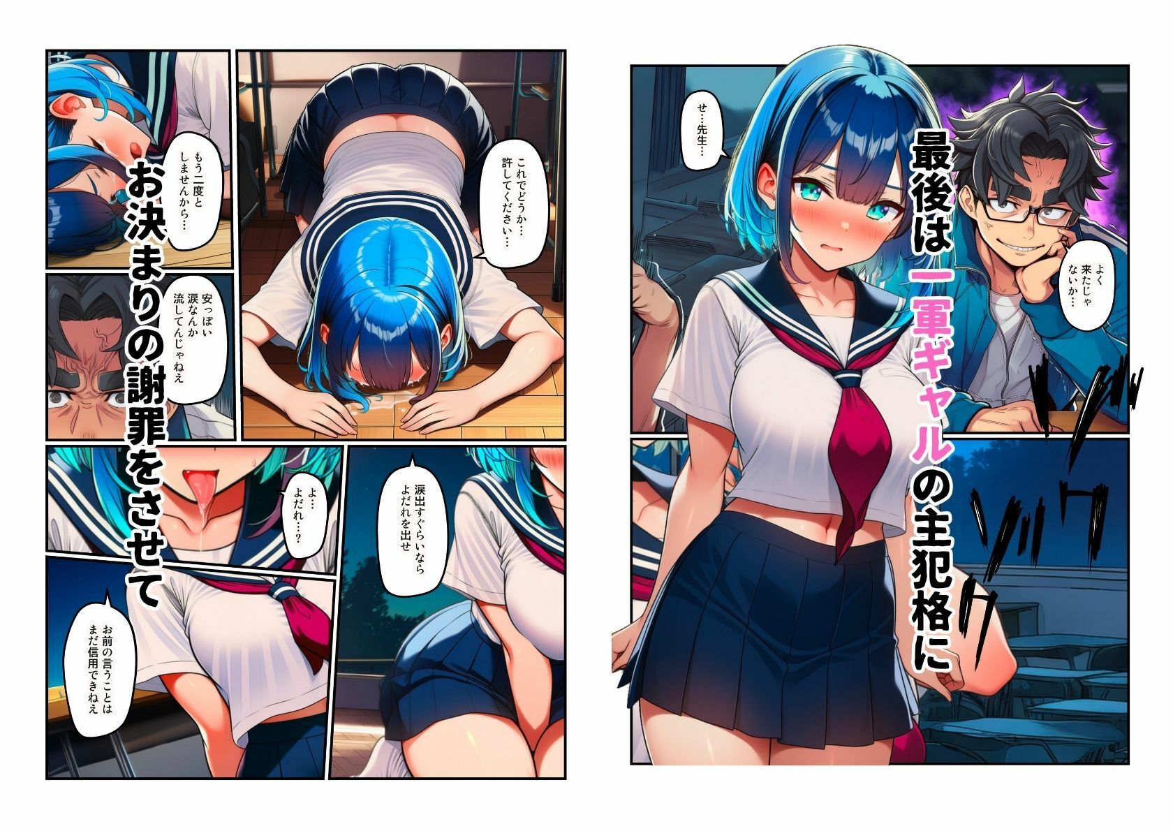 一軍ギャルがパパ活バレた！ 陰キャ教師に脅されて調教SEX 画像8