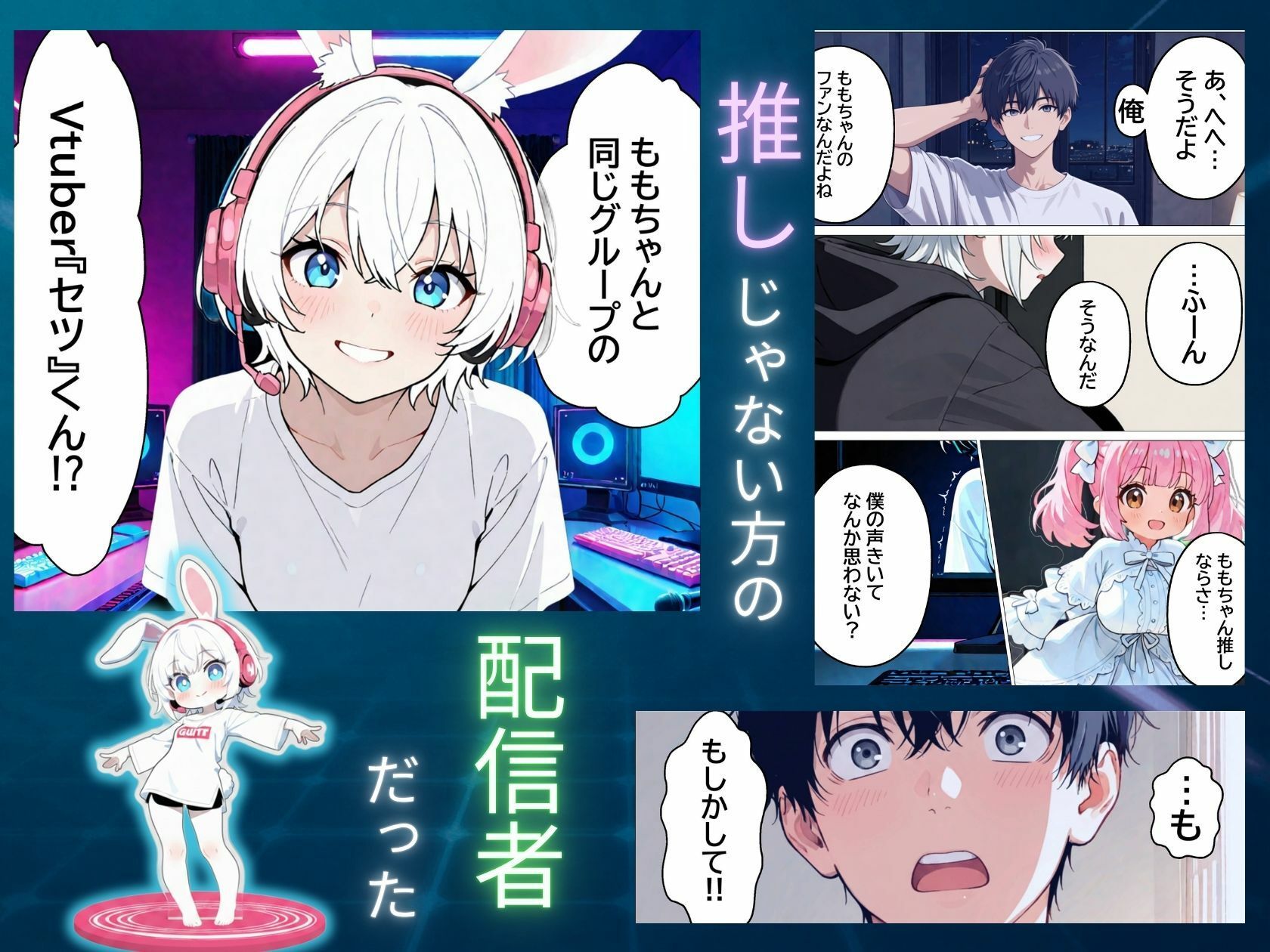 推しじゃない巨乳Vtuberに嫉妬されて朝まで騎乗位で犯●れたら、俺は恋に落ちてしまった 画像2
