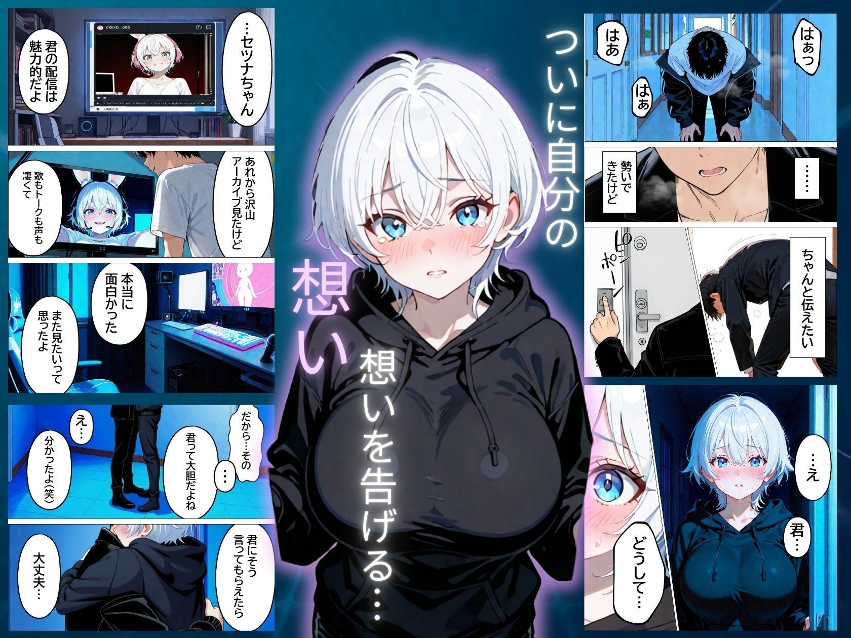 推しじゃない巨乳Vtuberに嫉妬されて朝まで騎乗位で犯●れたら、俺は恋に落ちてしまった 画像7