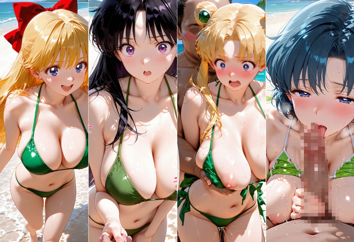 【無料エロ漫画】d_775539 ビーチで出会った美女をナンパしてメス堕ちさせた話 セー○ームーン(ちこりこ)