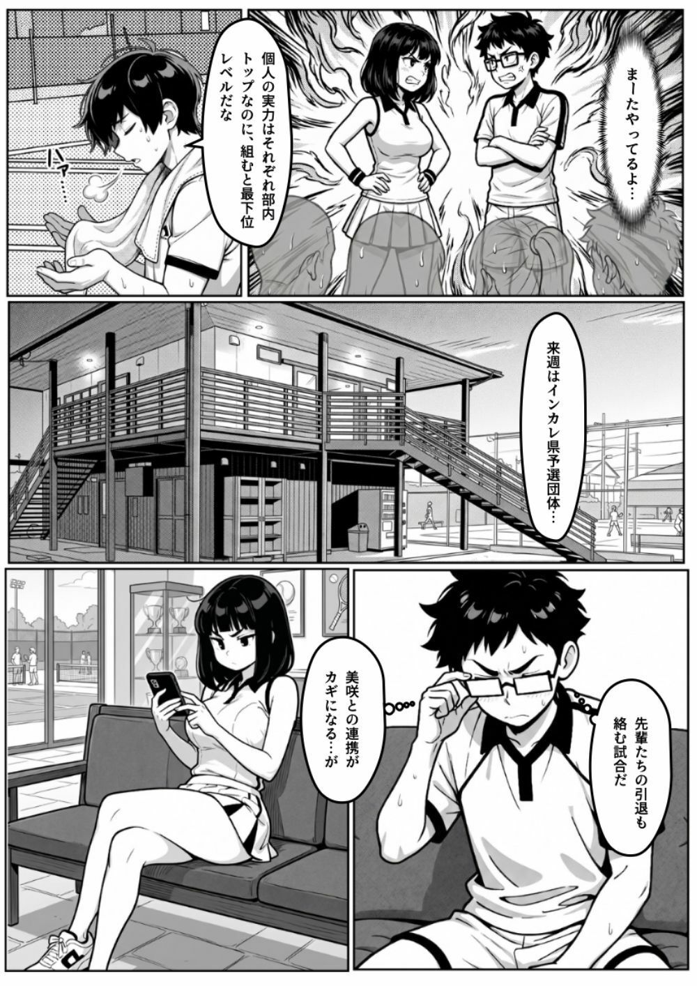 サンプル-本能に狂わされるわからせ特訓:最悪の相性だった僕たちが、夜のラリーで無敵のペアになるまで - サンプル画像