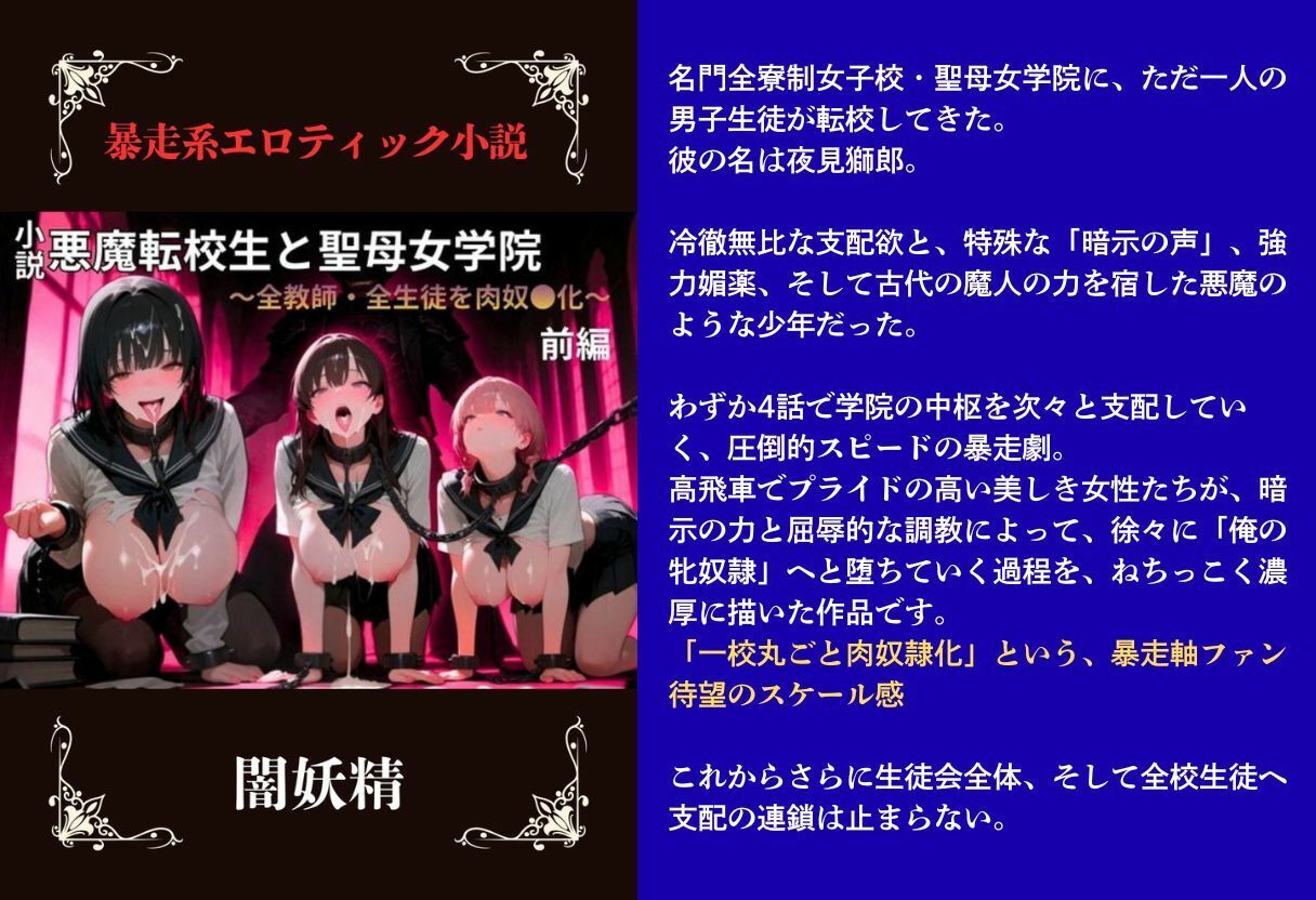 【暴走系官能小説】悪魔転校生と聖母女学院  前編 画像1