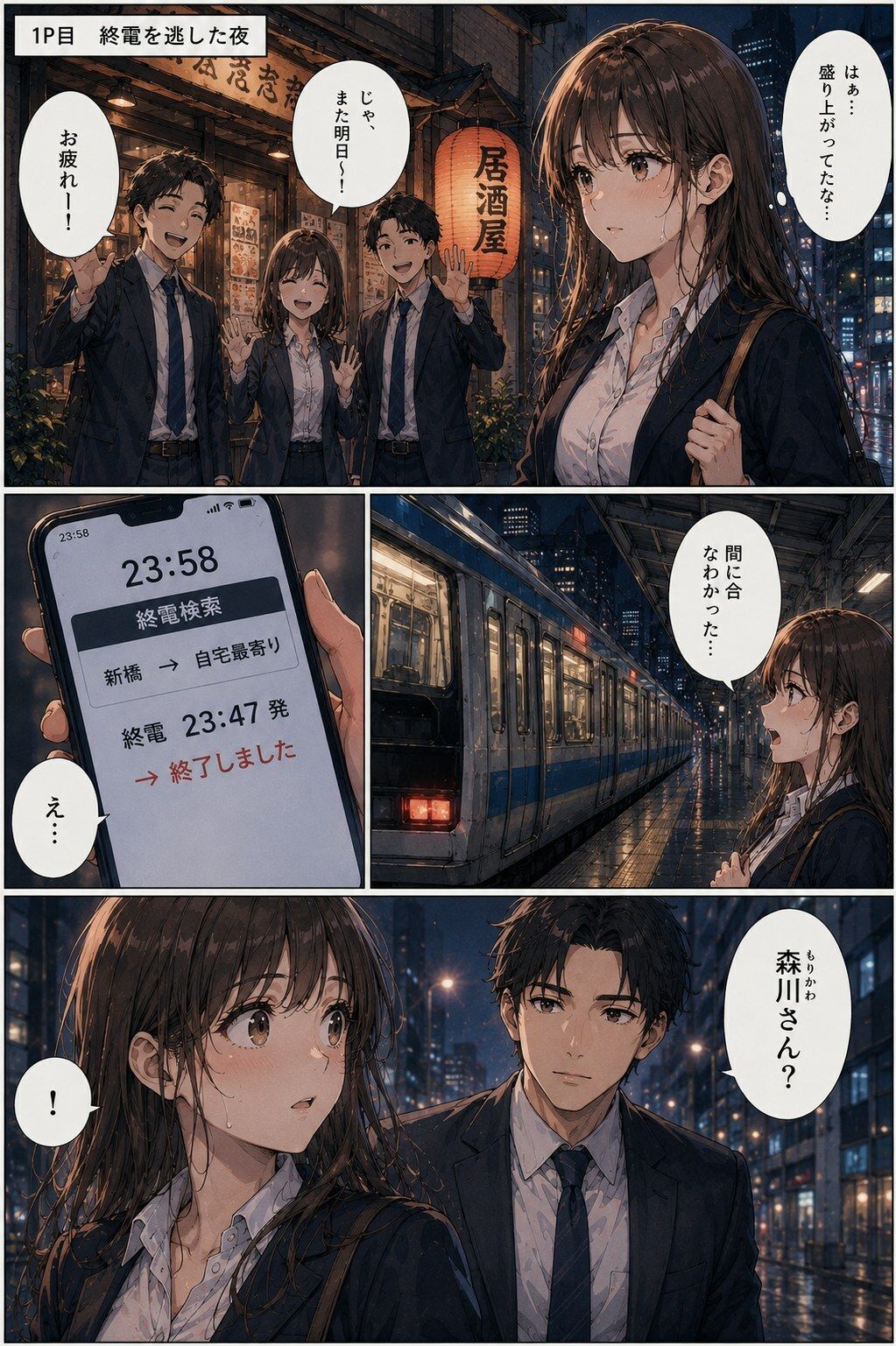 新入社員の彼女は、終電を逃した夜を忘れられなかった ―教育係の上司と、もう一度だけ― サンプル1