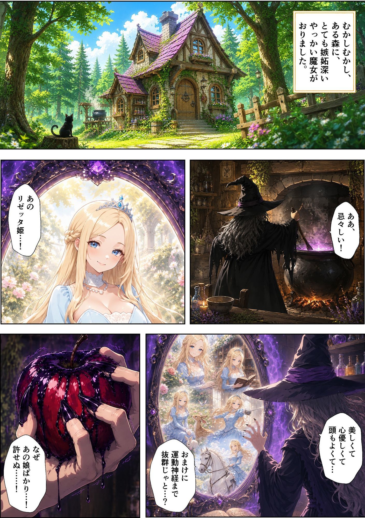 魔女の呪いで眠ってしまったお姫さまにハゲデブおじさんが種付け中出し！ サンプル1