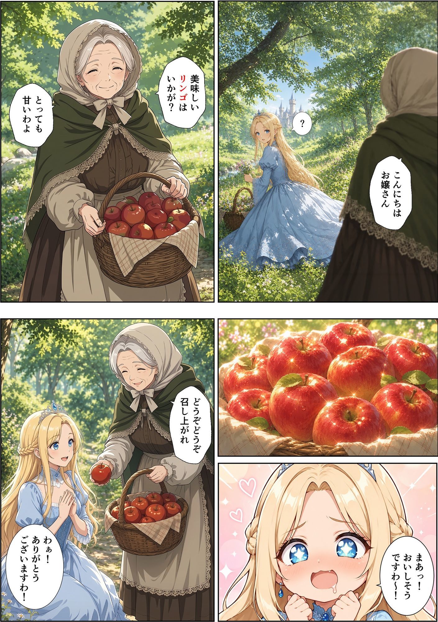 魔女の呪いで眠ってしまったお姫さまにハゲデブおじさんが種付け中出し！ サンプル3