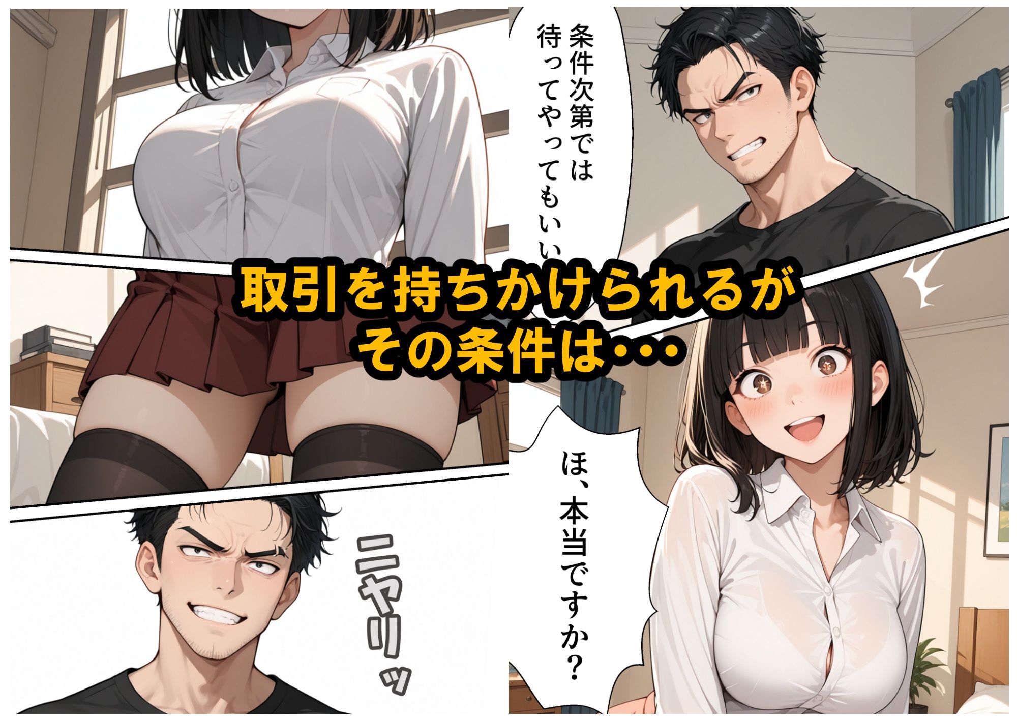 【家賃滞納】清楚系巨乳女子大生が堕ちる「性の取引」大家のエッチな要求にNOと言えない黒髪ロングニーハイ!エスカレートする強●調教 画像3
