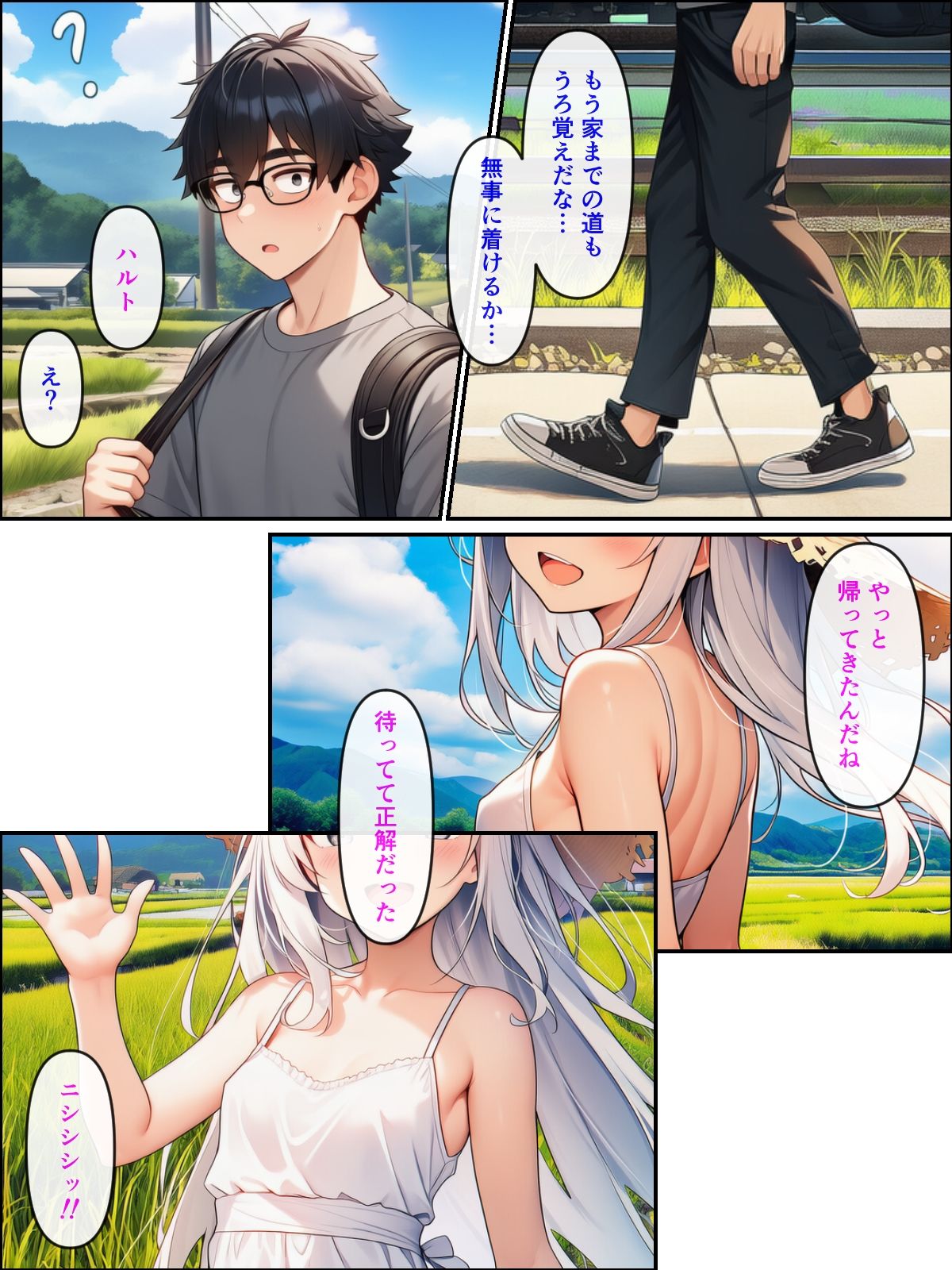 【ぬぽぬぽらぼ】同人マンガ・AI『久しぶりに帰った田舎で、幼なじみと思い出巡りする話』3