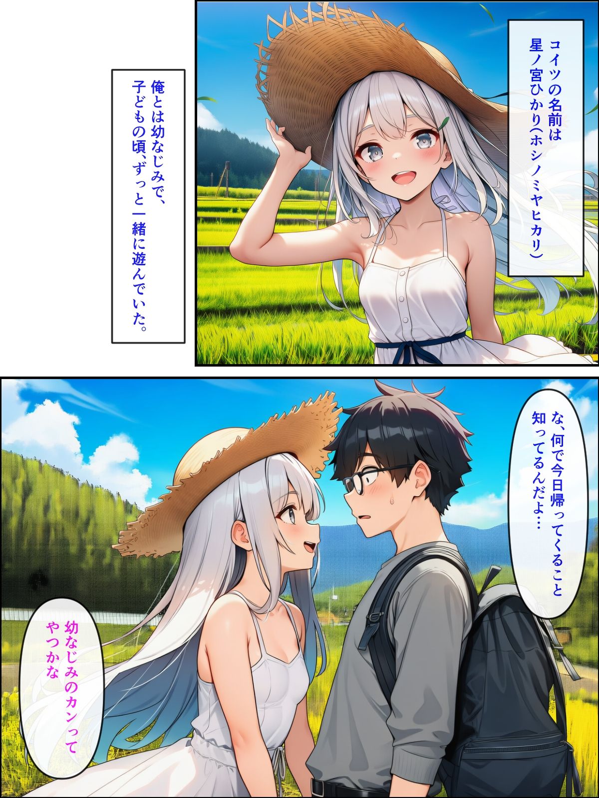 【ぬぽぬぽらぼ】同人マンガ・AI『久しぶりに帰った田舎で、幼なじみと思い出巡りする話』5