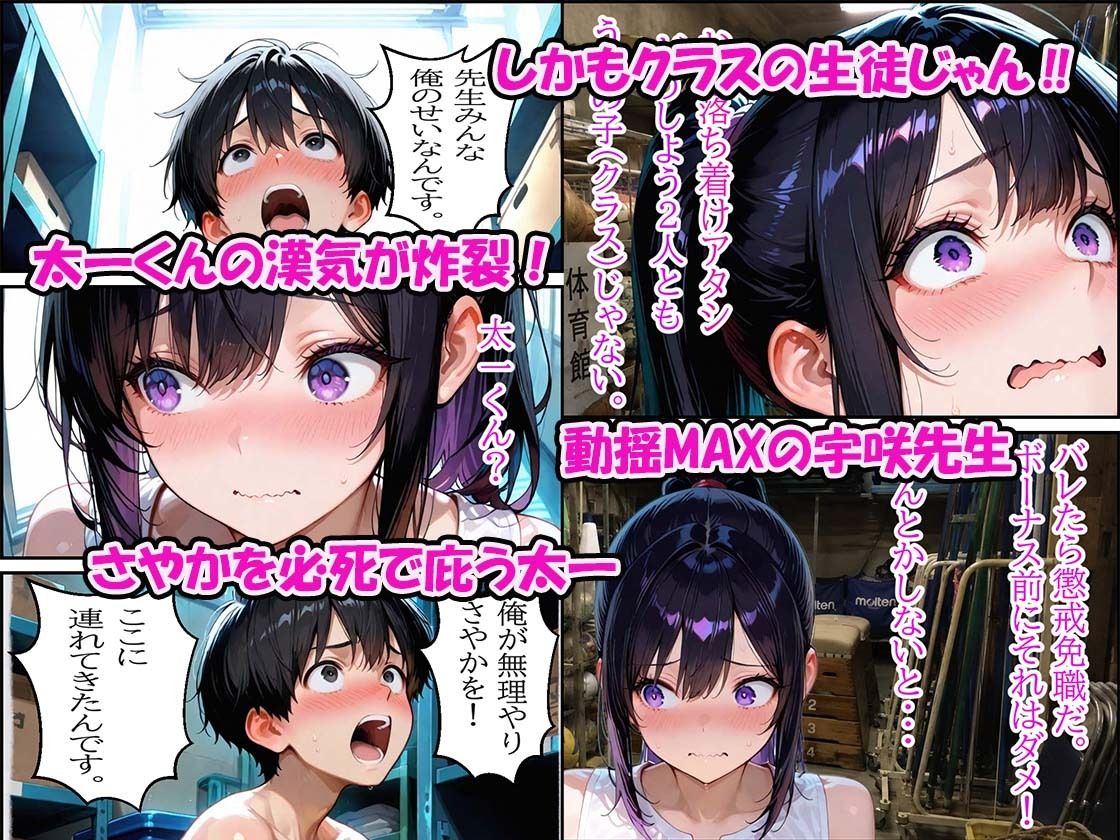 【エロ漫画】巨乳女教師の性徒指導女子校生の教え子に3Pを提案3
