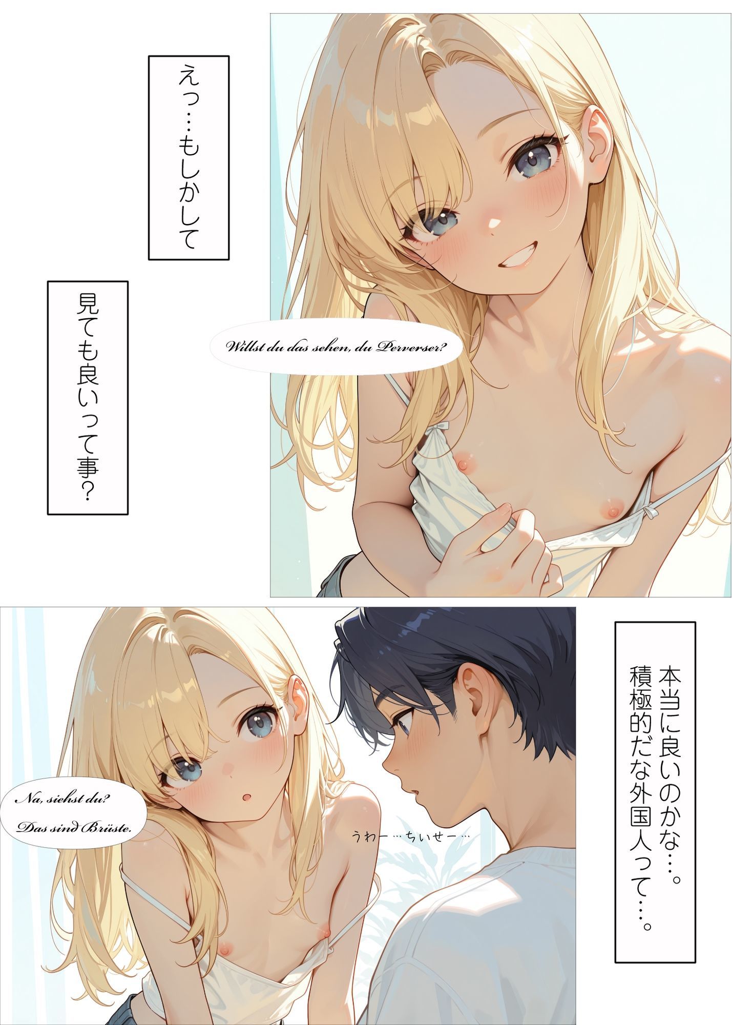 金髪〇〇に押し倒されたらいつの間にかセックスしていたお話
