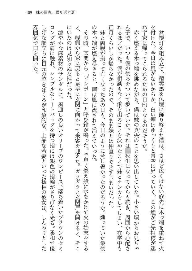 妹の帰省、繰り返す夏 画像3