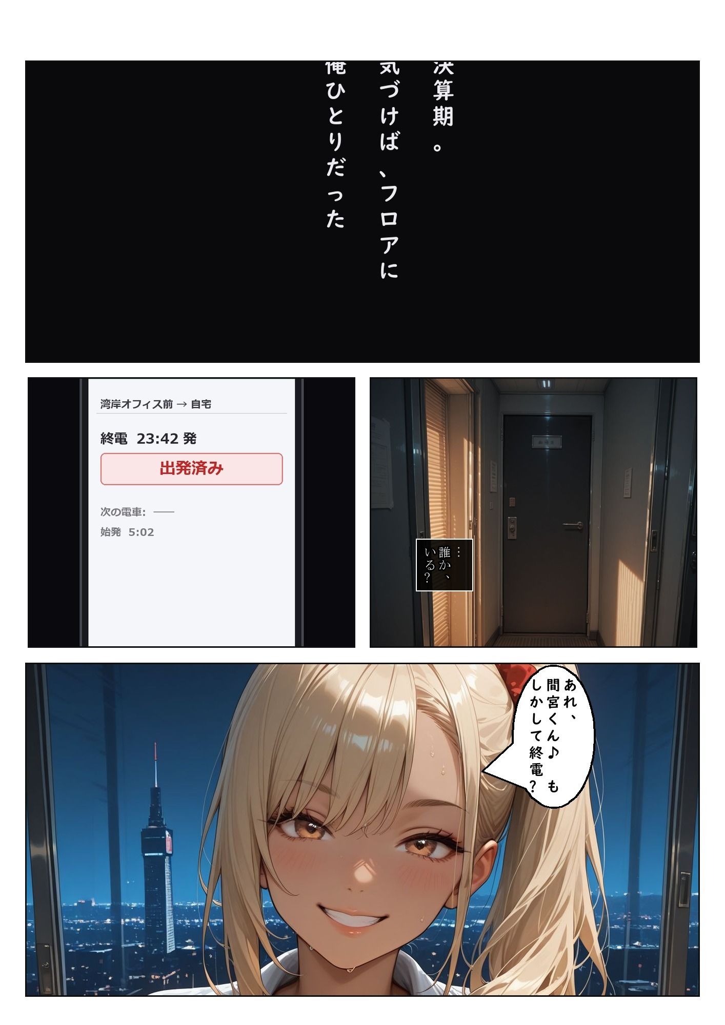 やっと内定もらえた、会社が 痴女だらけで毎日搾り取られる話。スピンオフ:天野マリナ編終電を逃した夜、 会社は先輩のものになる。 画像4