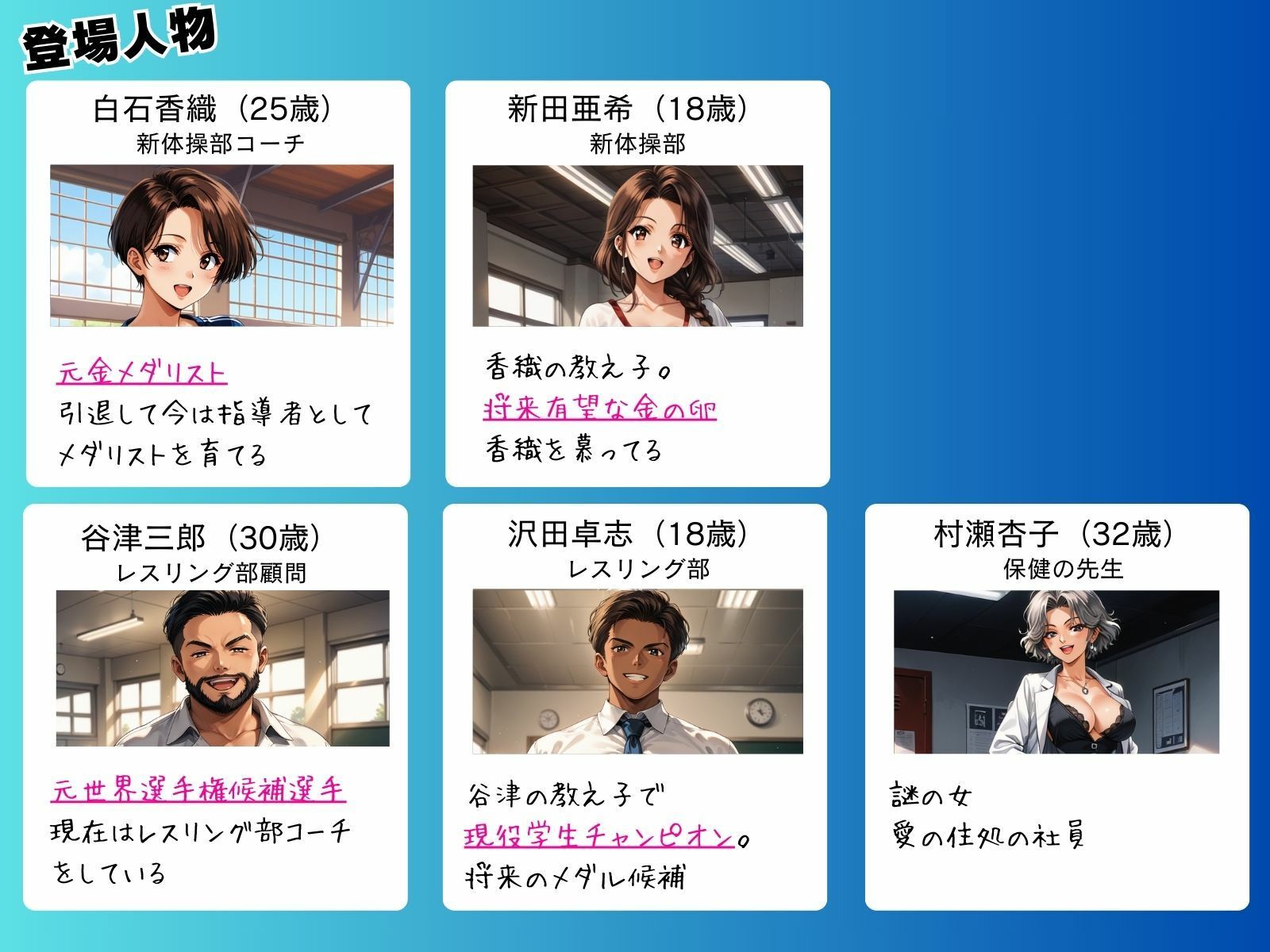 媚薬の海で溺れた妖精（新体操部）後編 〜教え子の前で牝堕ちした金メダリスト〜 画像1