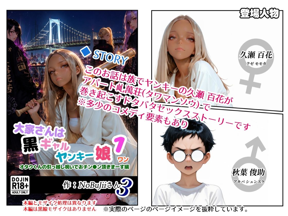 大家さんは黒ギャルヤンキー娘1オタクくんの引っ越し祝いでおチン●ン頂きまーす編 画像1