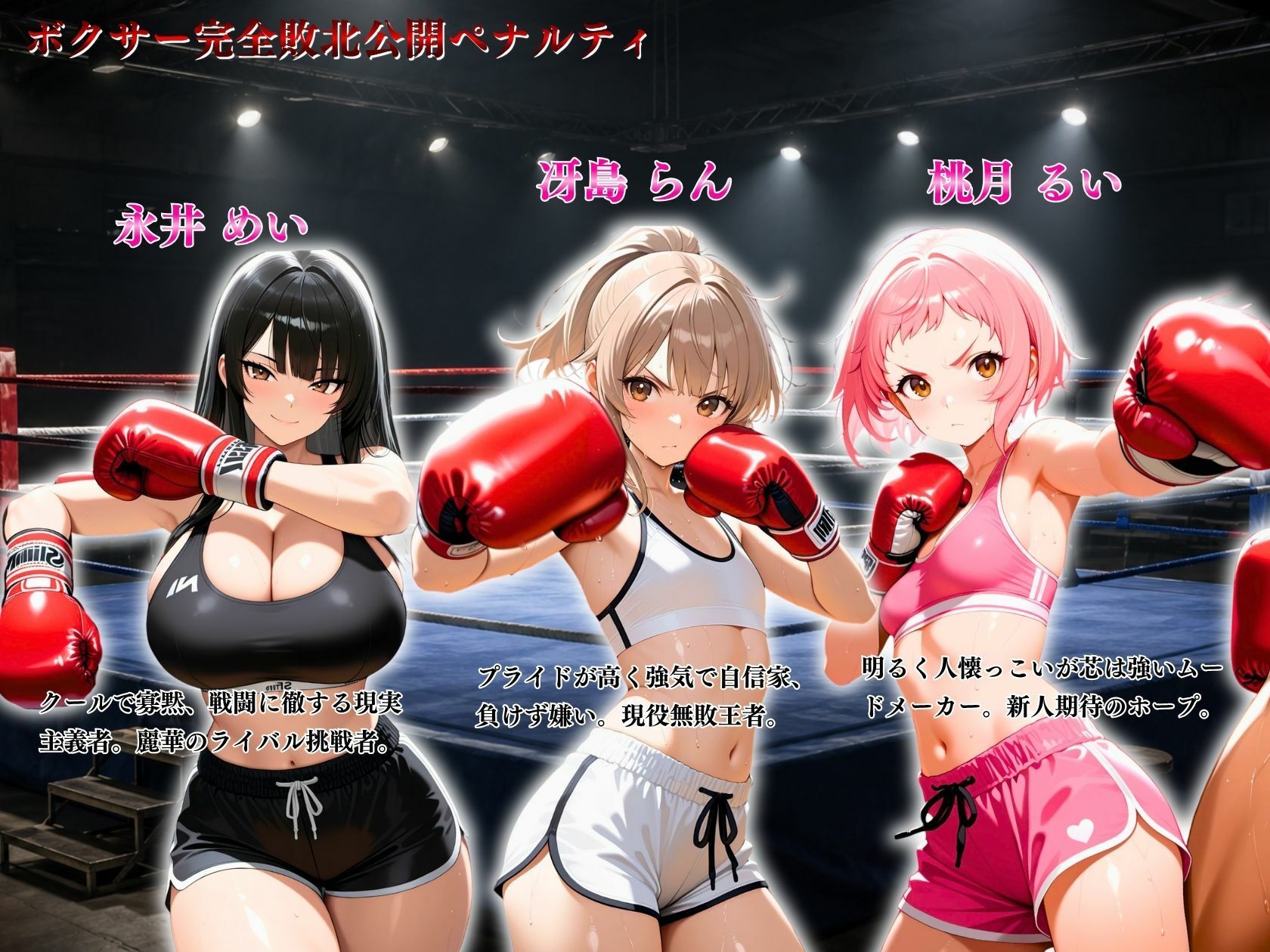 ボクサー完全敗北公開ペナルティ「ダメェ…全部見えちゃう（はーと）」観客の前でイキ狂い_3