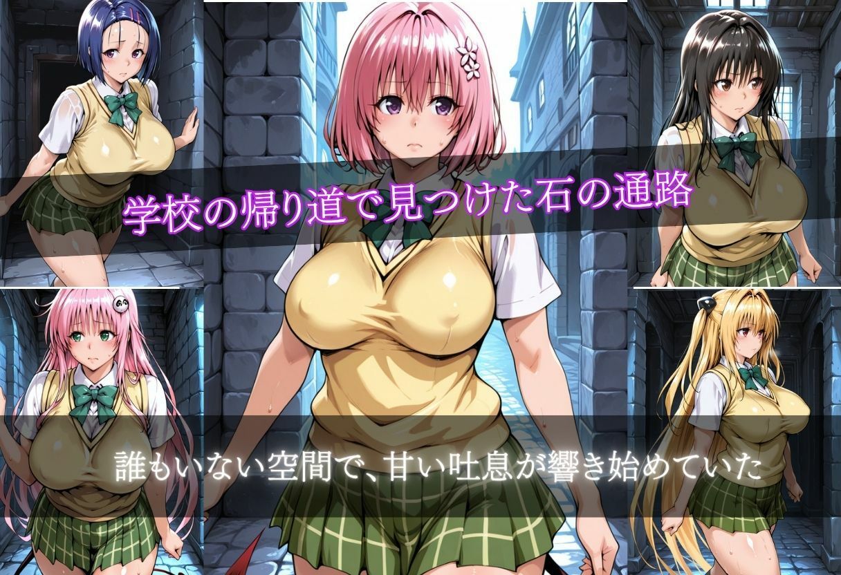 粘液まみれの触手でガチイキする巨乳女子校生 画像3