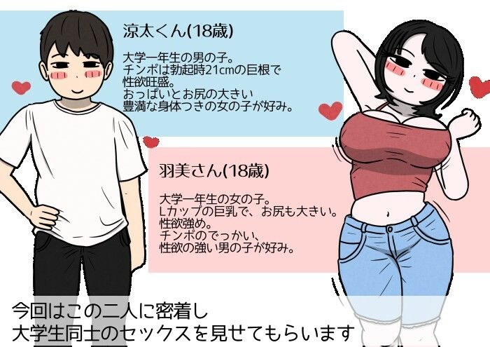 学生カップルのセックスと妊娠 - 気持ちよすぎて赤ちゃんができちゃった涼太くん（18歳）と羽美さん（18歳） サンプル1