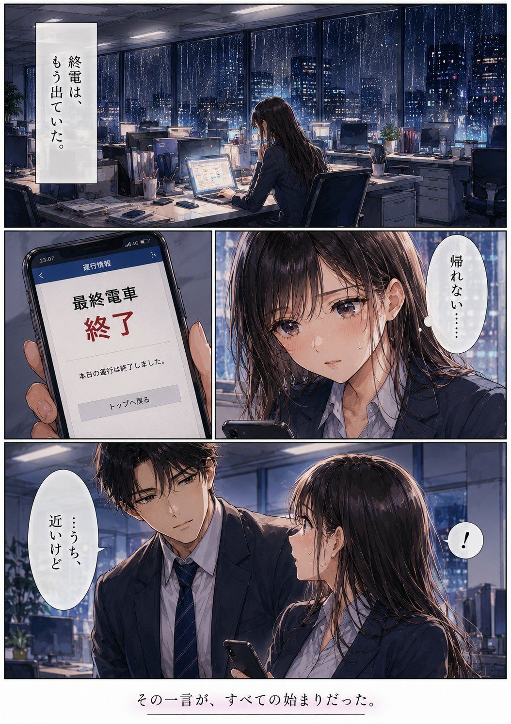終電を逃した夜、彼女は上司の家に泊まった ―帰れない理由― 画像1