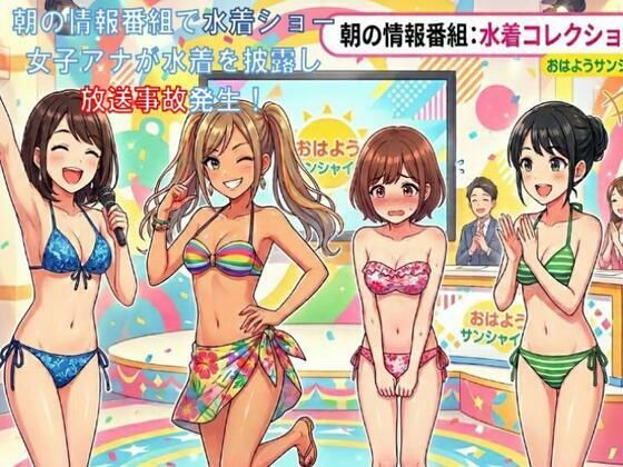 朝の情報番組で水着ショー。女子アナが水着を披露し放送事故発生！_1