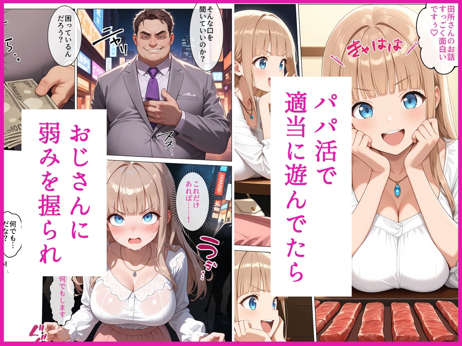 【総集編】パパ活シリーズ 〜脅迫・パパ活で堕とされる女たち〜 完全メス堕ち4作品収録 画像1