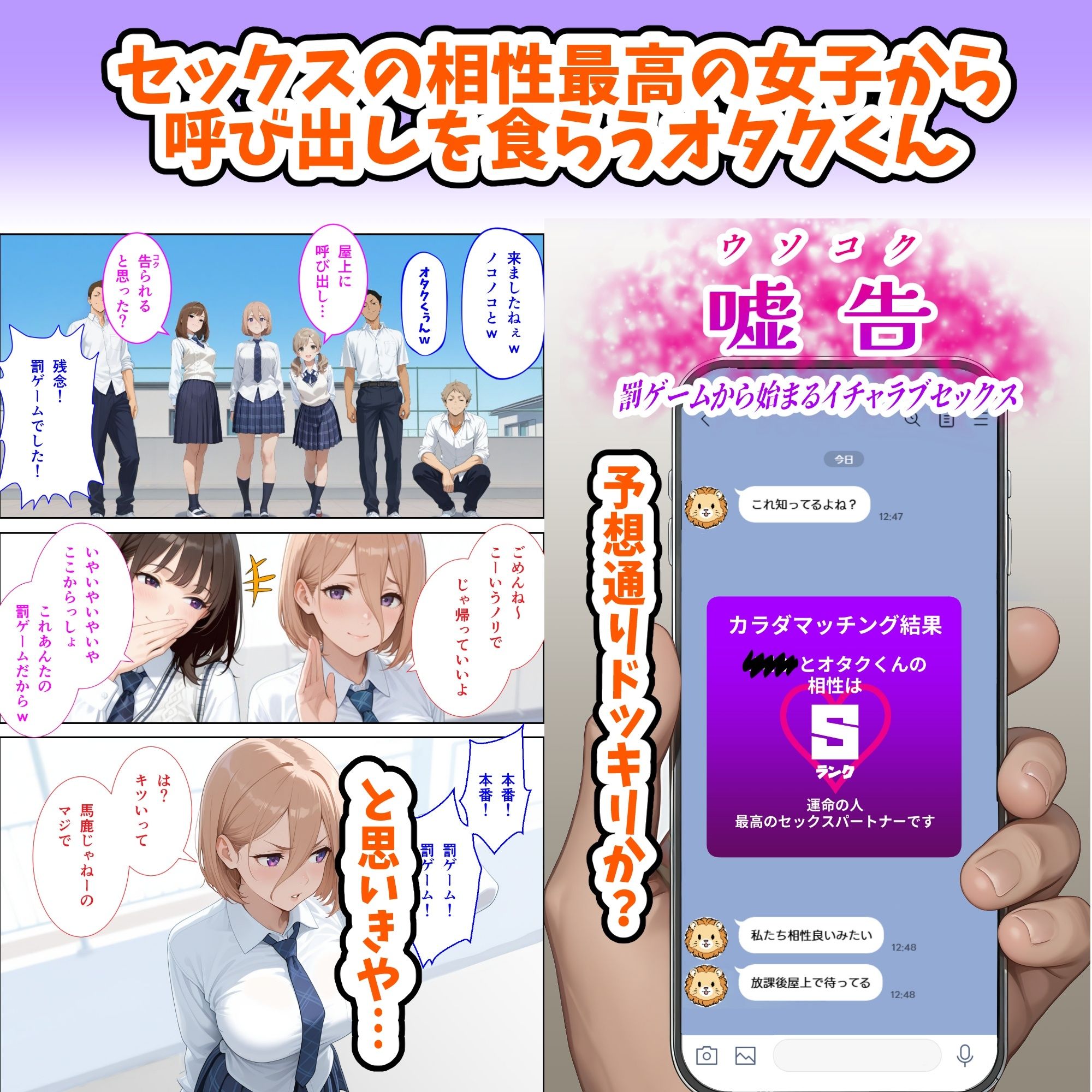 嘘告〜罰ゲームから始まるイチャラブセックス〜 画像1