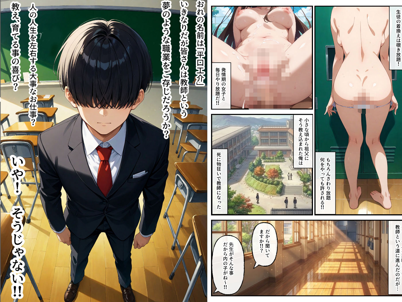 【無料エロ漫画】d_783646 昭和教師法案で無双するおれ〜ターゲットは清楚で完璧な天使さま〜(羞恥露出研究所)
