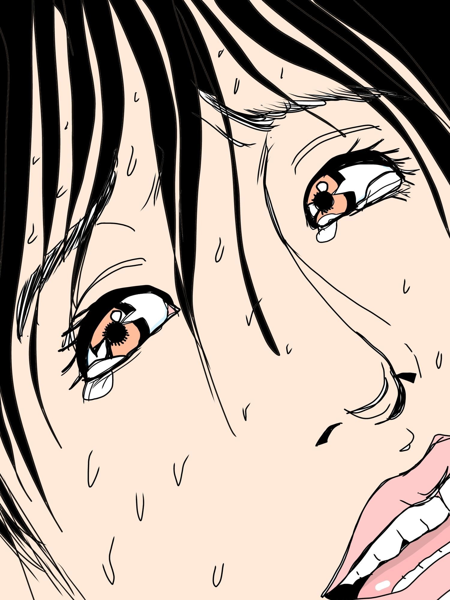 夫を見つめながらハメいかされる人の妻 画像2