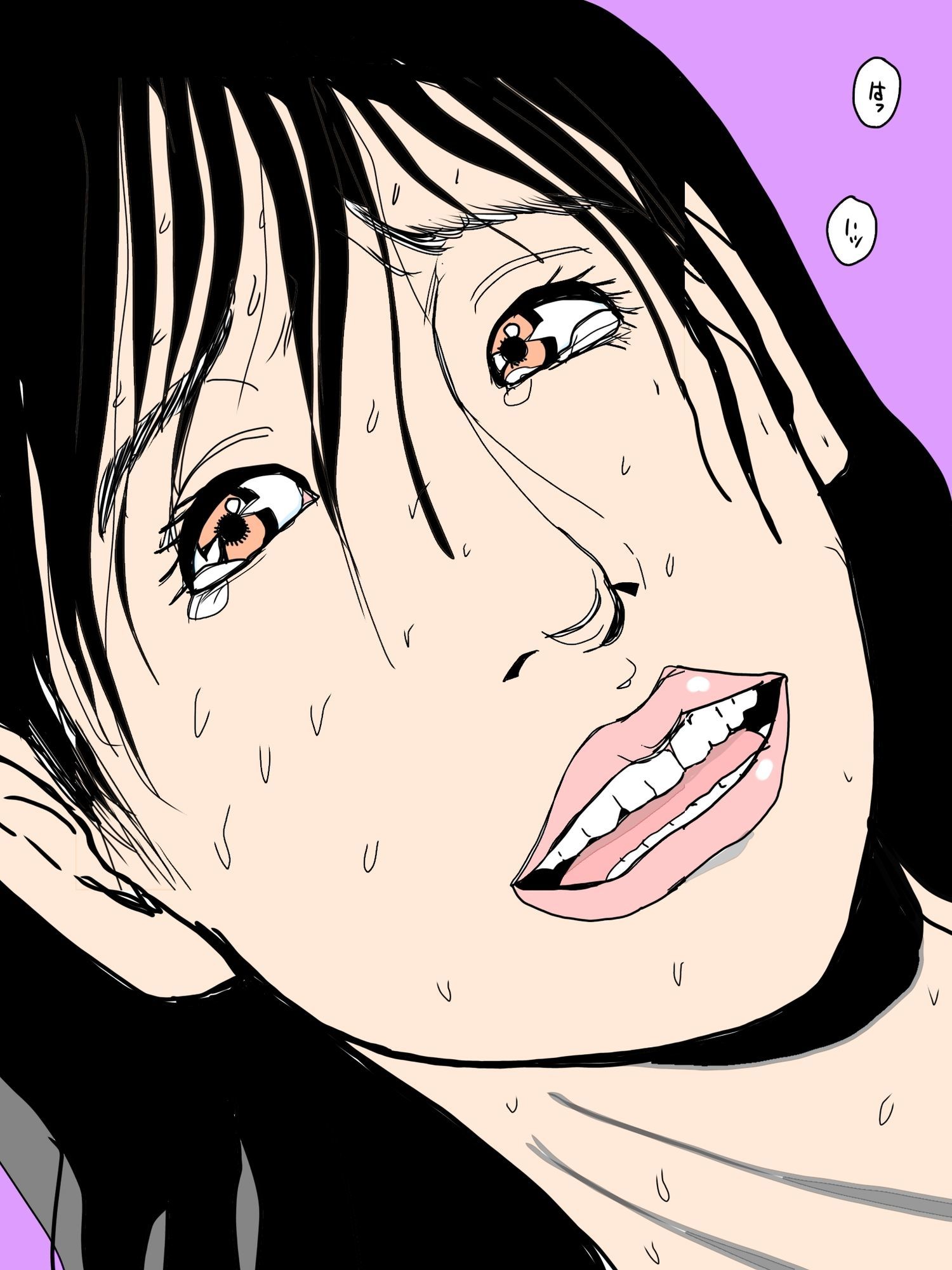 夫を見つめながらハメいかされる人の妻 画像3