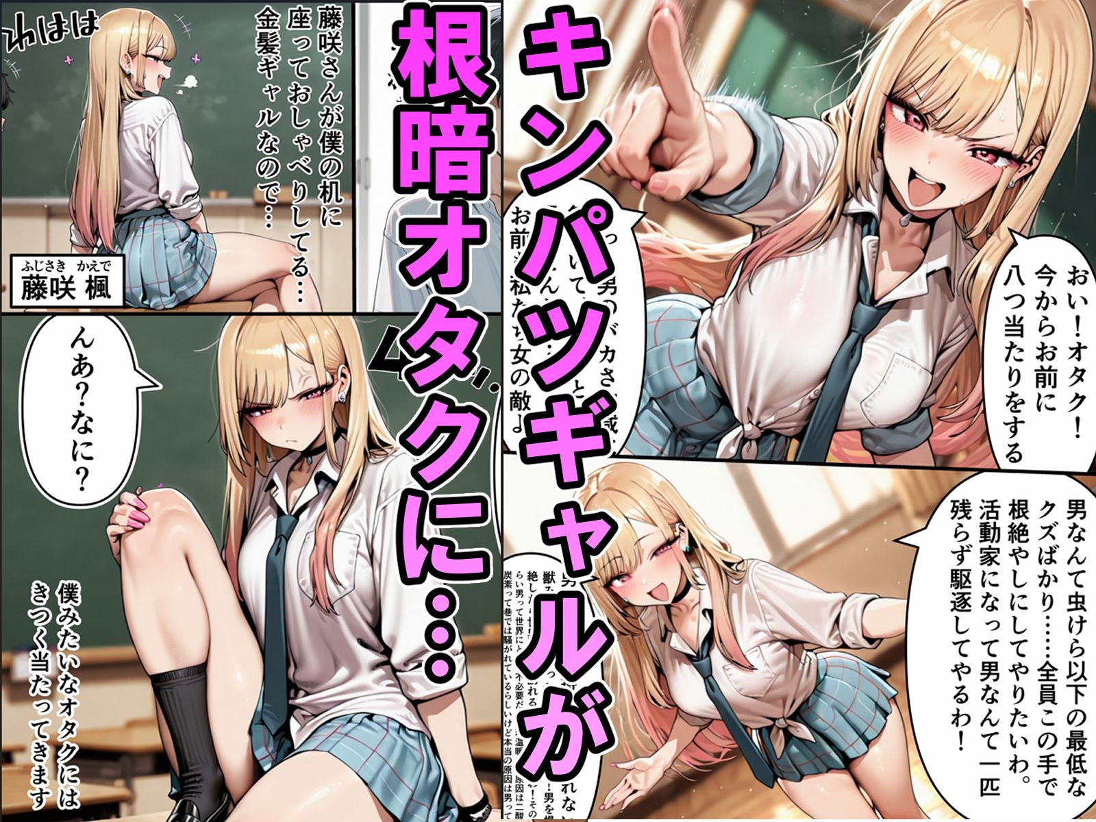 金髪ギャルの逆レ●プ堕ち！根暗オタクのバカデカチンポに子宮メロメロ〜強●オナニーからコスプレ生ハメ孕ませまで〜 サンプル2