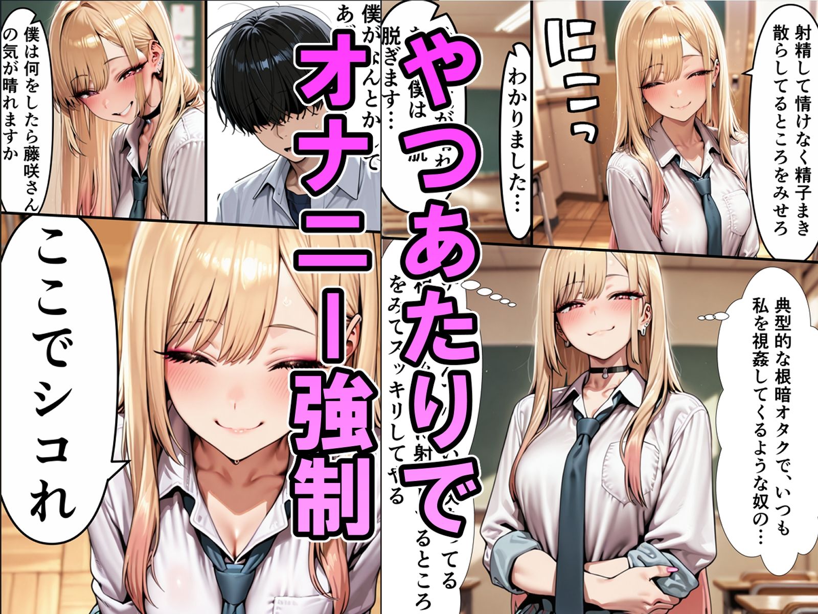 金髪ギャルの逆レ●プ堕ち！根暗オタクのバカデカチンポに子宮メロメロ〜強●オナニーからコスプレ生ハメ孕ませまで〜 サンプル3