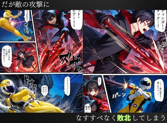 戦隊イエロー吸血鬼堕ち〜悪堕ちした変身ヒロインは牙と翼を身につける〜 画像2