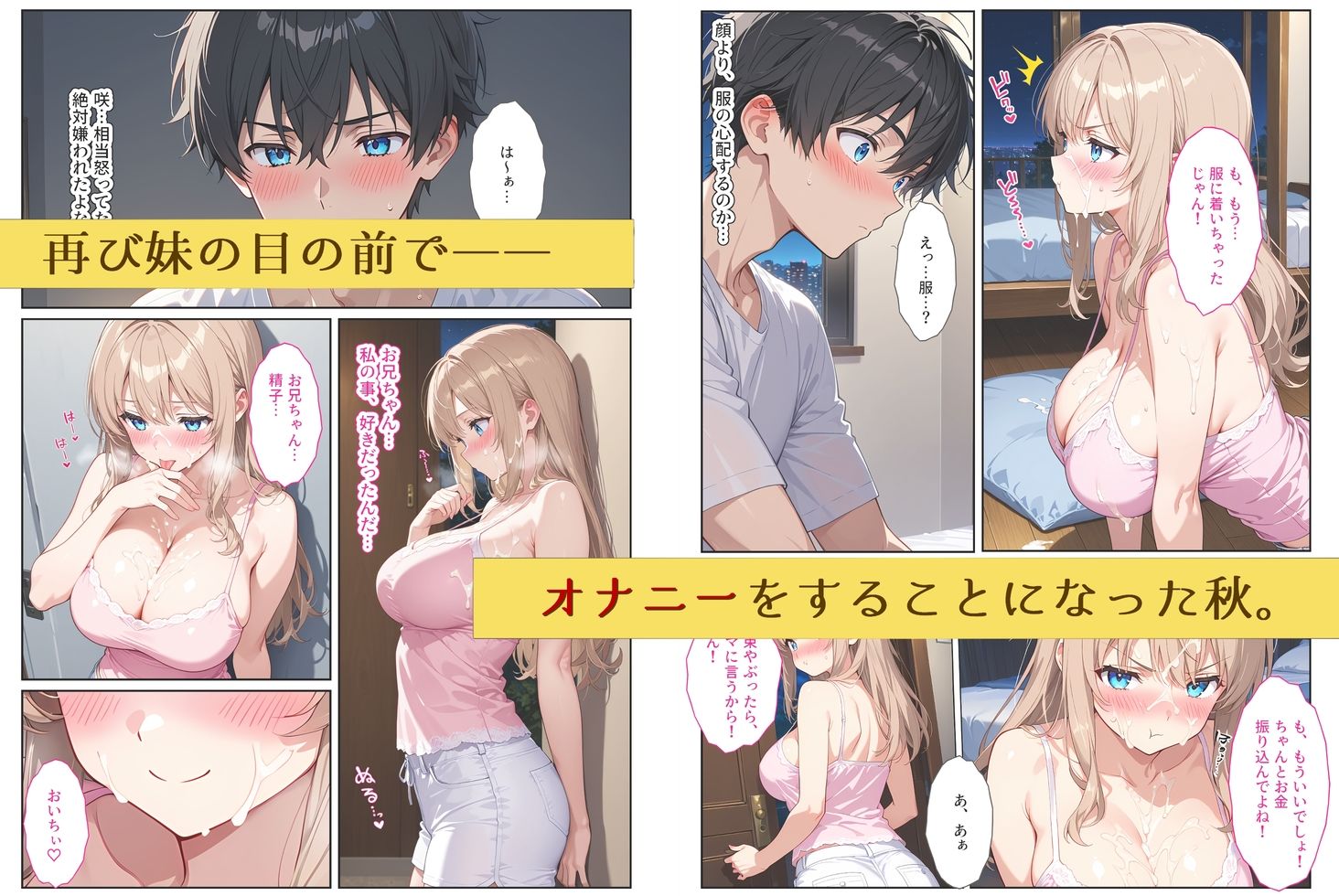 爆乳の妹をオカズにオナっていたのがバレたら妹が欲情して中出しセックスしまくった話 画像6
