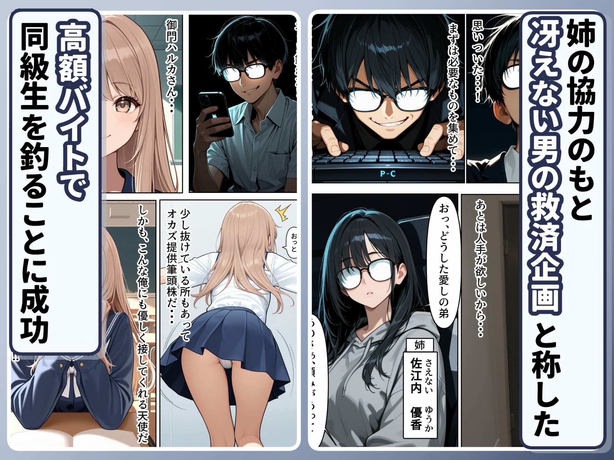 底辺逆転-どん底ぼっち童貞の俺が億万長者に！？同級生の美女を「冴えない男の救済企画」と称した高額バイトで釣ってみた結果・・・ 画像3