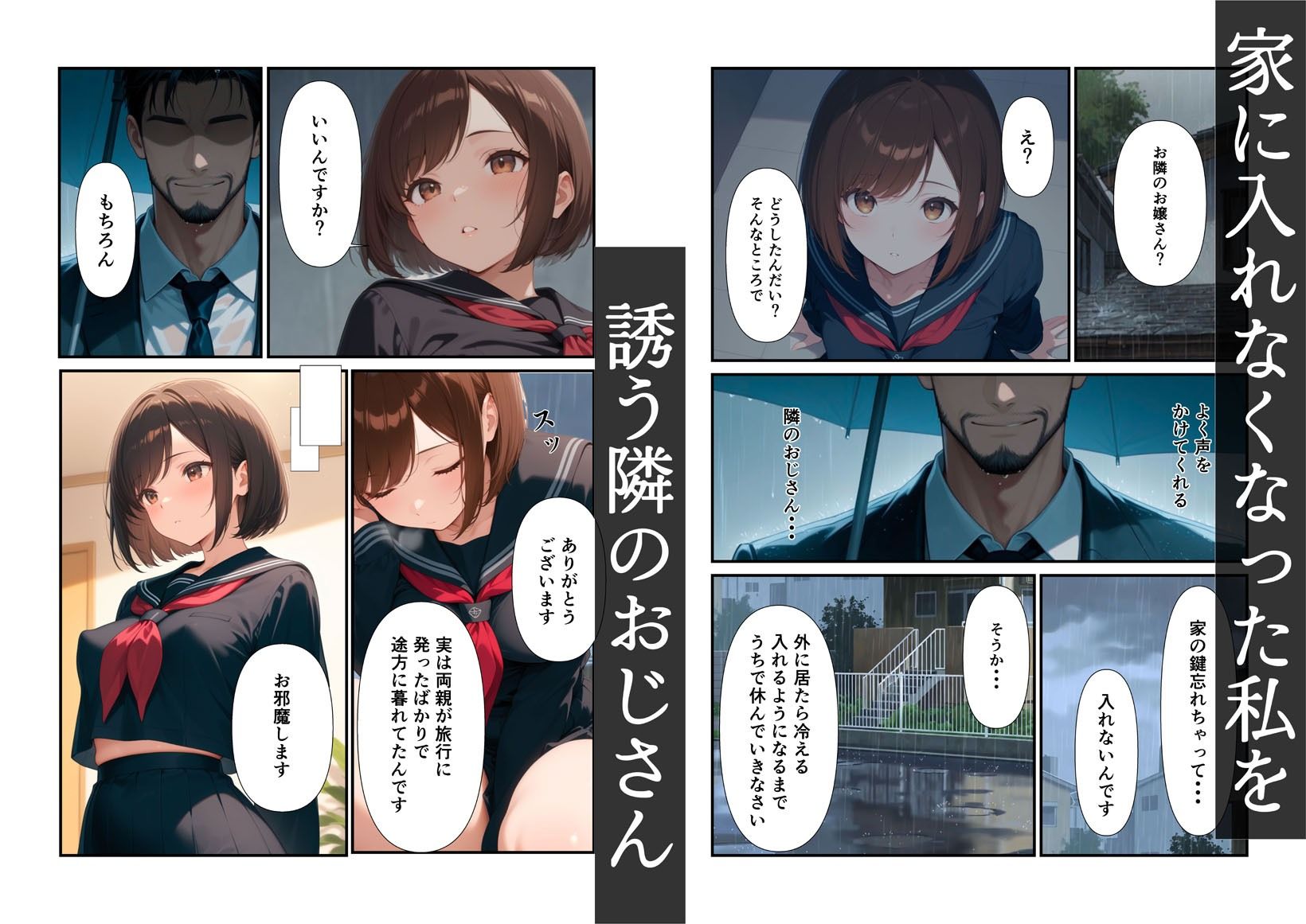 隣のおじさんと生えっち 画像1
