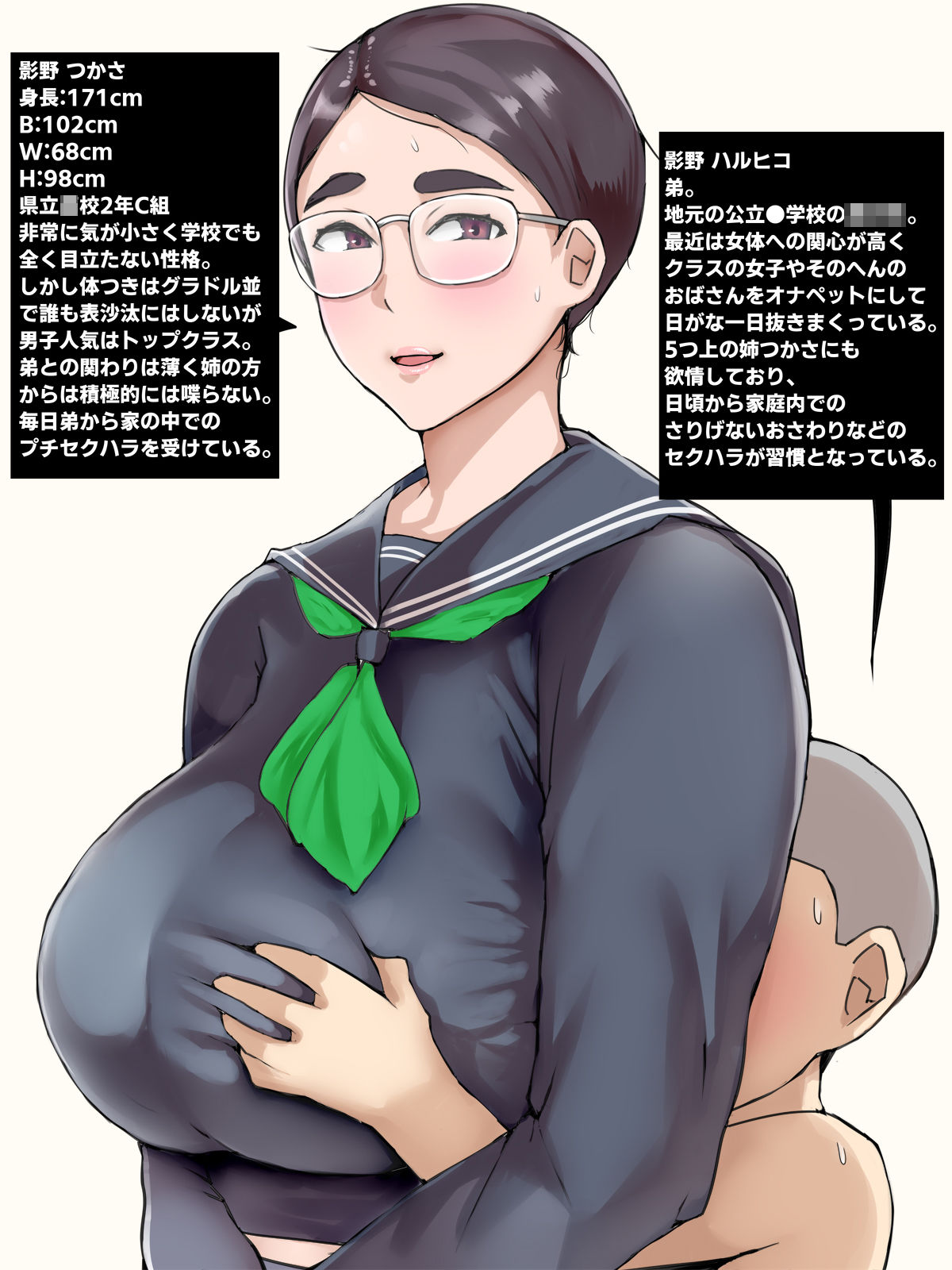 地味子のくせにむちむちな姉にムラムラしてセックスしちゃった話_7